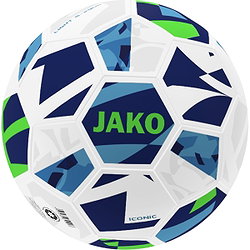 Jako Iconic 350G (Size 5) Ballon Light - Blanc / Navy / Vert Fluo