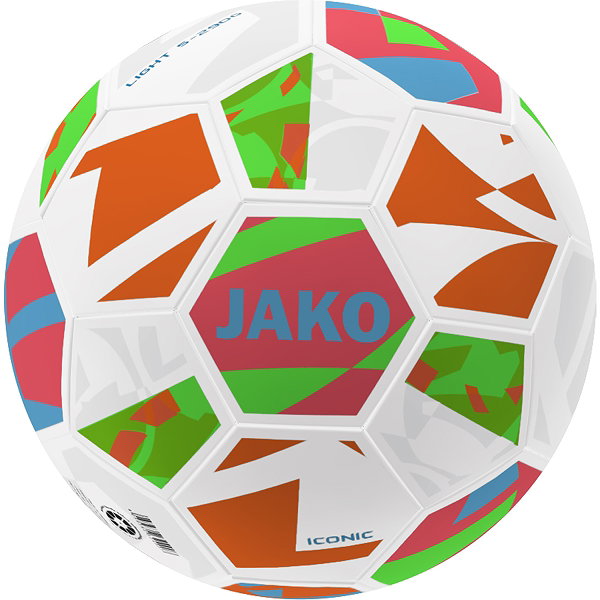 Jako Iconic 350G (Size 5) Lightball - Weiß / Koralle / Neongrün