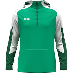 Jako Dynamic Hooded Half Zip Herren - Grün / Weiß / Dunkelgrün