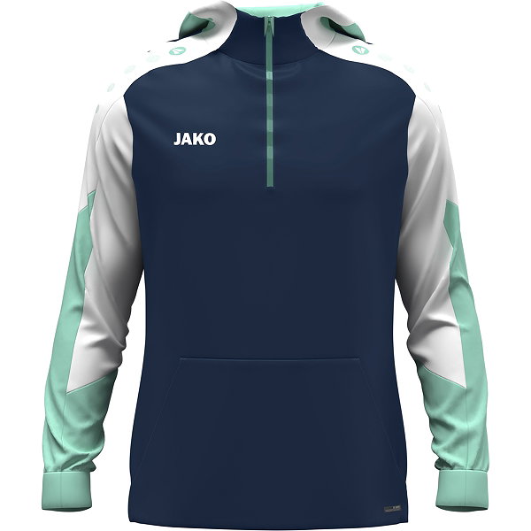 Jako Dynamic Hooded Half Zip Herren - Marine / Weiß / Mint