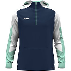 Vorschau: Jako Dynamic Hooded Half Zip Herren - Marine / Weiß / Mint