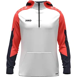 Jako Dynamic Hooded Half Zip Herren - Weiß / Koralle / Marine