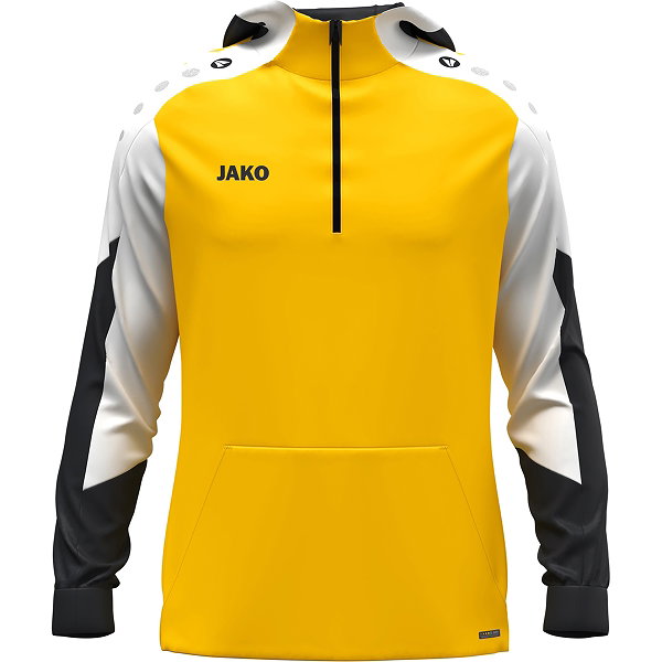 Jako Dynamic Hooded Half Zip Kinderen - Geel / Wit / Zwart