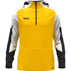 Jako Dynamic Hooded Half Zip Enfants - Jaune / Blanc / Noir