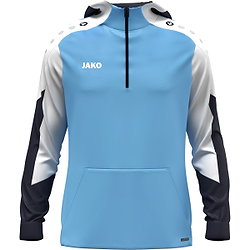 Jako Dynamic Hooded Half Zip Kinder - Skyblue / Weiß / Marine
