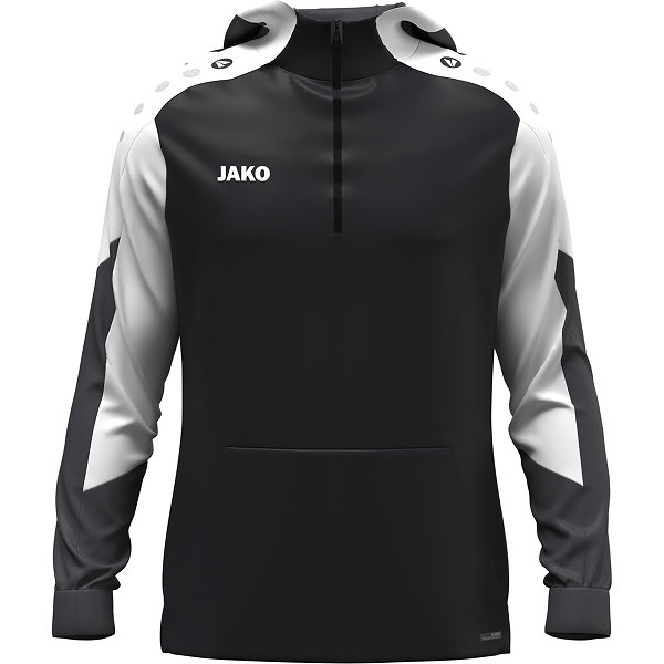 Jako Dynamic Hooded Half Zip Enfants - Noir / Blanc / Anthracite