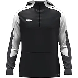 Jako Dynamic Hooded Half Zip Enfants - Noir / Blanc / Anthracite