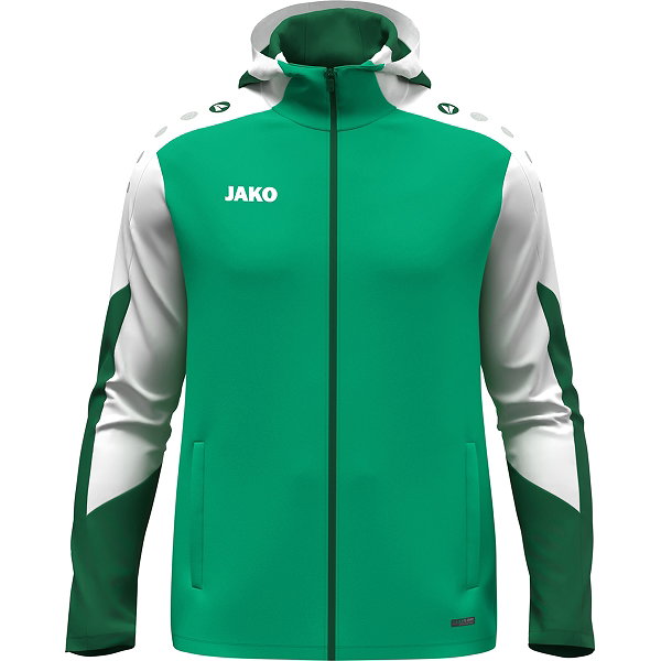 Jako Dynamic Hoodie Dames - Groen / Wit / Donkergroen