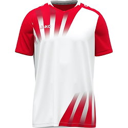 Jako Vintage Shirt Korte Mouw Heren - Wit / Rood