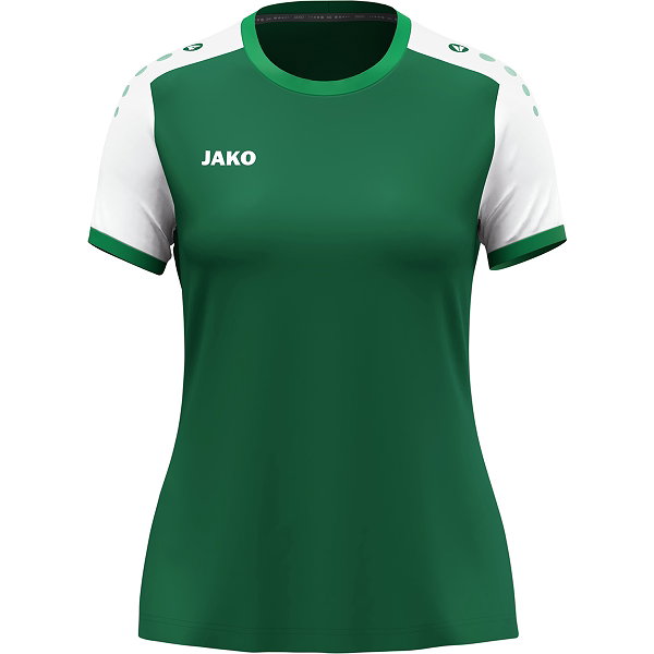 Jako Dynamic Maillot À Manches Courtes Femmes - Vert Foncé / Blanc / Vert