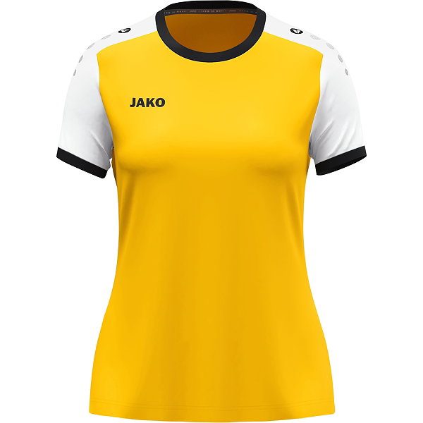 Jako Dynamic Maillot À Manches Courtes Femmes - Jaune / Blanc / Noir