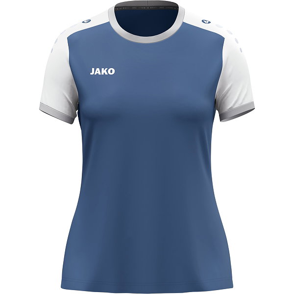 Jako Dynamic Shirt Korte Mouw Dames - Nachtblauw / Wit / Lichtgrijs