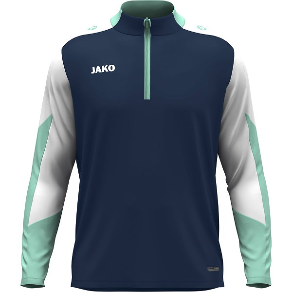 Jako Dynamic Ziptop Enfants - Marine / Blanc / Menthe