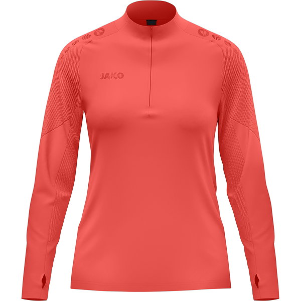 Jako Light Flow Ziptop Dames - Koraal