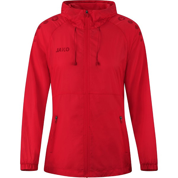 Jako Flow Jas Met Kap Dames - Rood