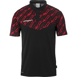 Uhlsport Progressive 28 Polo Heren - Zwart / Rood
