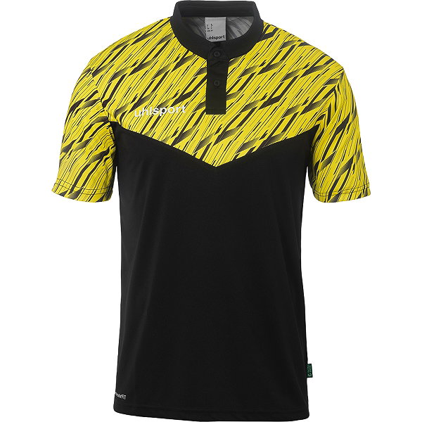 Uhlsport Progressive 28 Polo Enfants - Noir / Lime