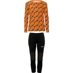 Uhlsport Progressive 28 Set De Gardien De But Enfants - Orange Fluo / Noir