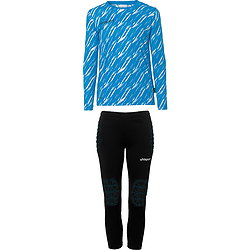 Uhlsport Progressive 28 Set De Gardien De But Enfants - Cyan / Blanc