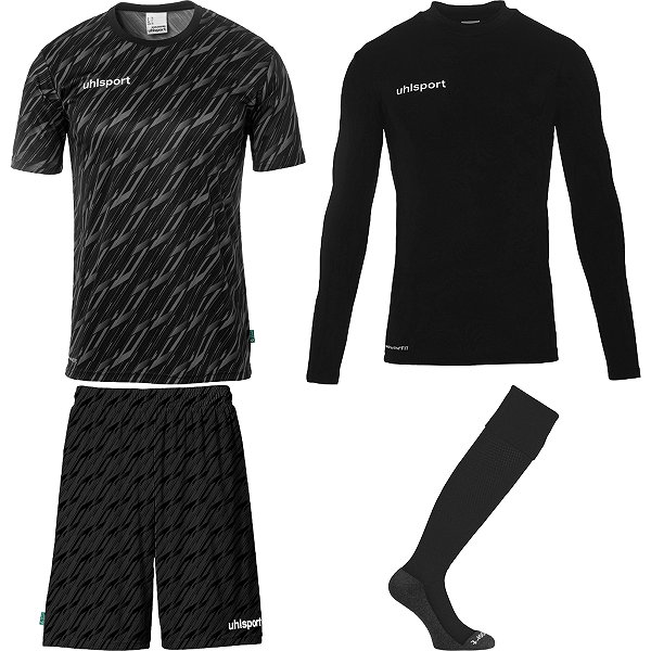 Uhlsport Progressive Torwart Trikot Set Herren - Schwarz