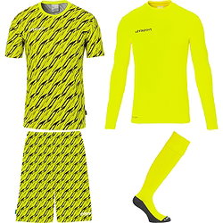 Uhlsport Progressive Set De Gardien De But Hommes - Jaune Fluo / Noir