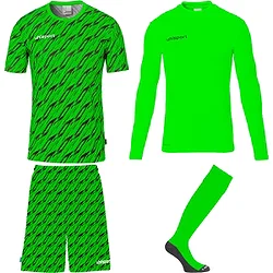 Uhlsport Progressive Torwart Trikot Set Herren - Neongrün / Schwarz