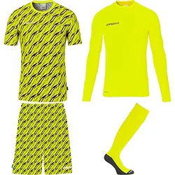 Uhlsport Progressive Set De Gardien De But Enfants - Jaune Fluo / Noir