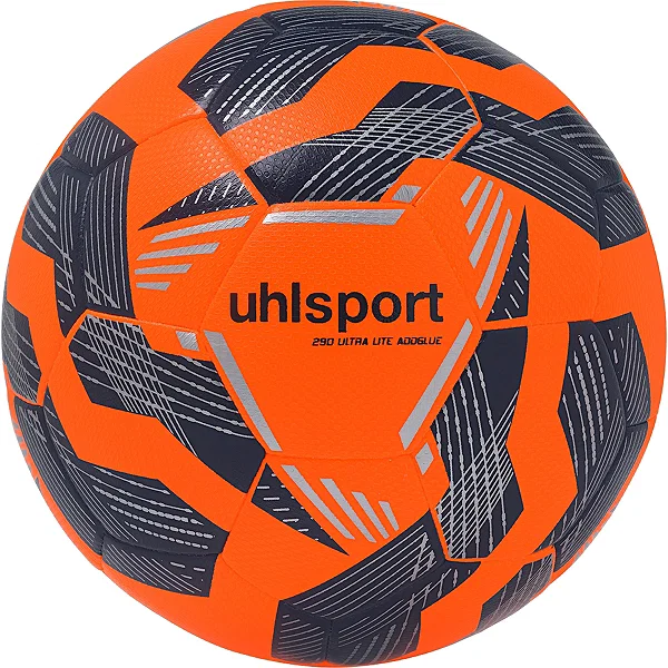 Uhlsport 290 Ultra Lite Addglue Ballon De Compétition Et D'entraînement - Orange Fluo / Marine / Argent