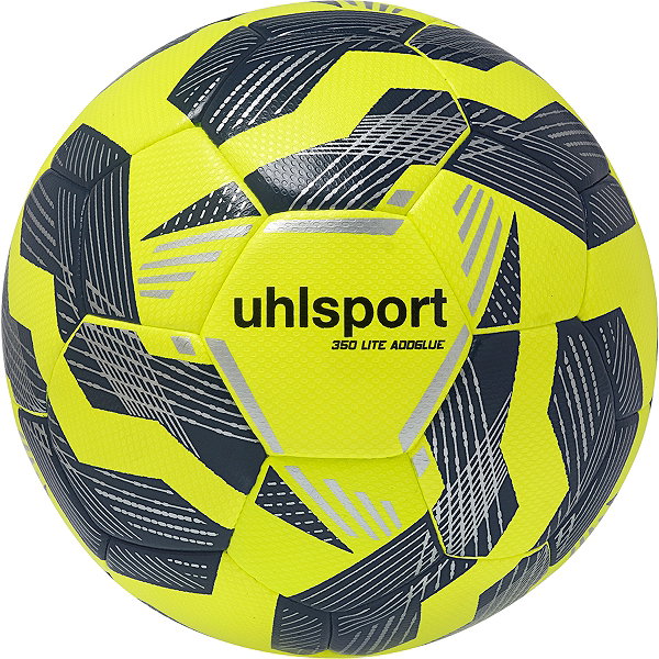 Uhlsport 350 Lite Addglue Wedstrijd/Trainingsbal - Fluogeel / Marine / Zilver