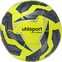 Uhlsport 350 Lite Addglue Ballon De Compétition Et D'entraînement - Jaune Fluo / Marine / Argent