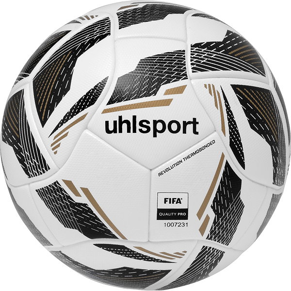 Uhlsport Revolution Thermobonded Ballon De Compétition - Blanc / Noir / Or