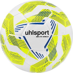 Uhlsport 350 Lite Addglue Ballon De Compétition Et D'entraînement - Blanc / Jaune Fluo / Royal