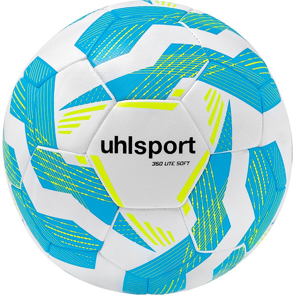 Uhlsport 350 Lite Soft Trainingsball - Weiß / Iceblue / Neongelb