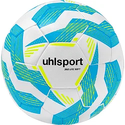 Uhlsport 350 Lite Soft Ballon D'entraînement - Blanc / Iceblue / Jaune Fluo