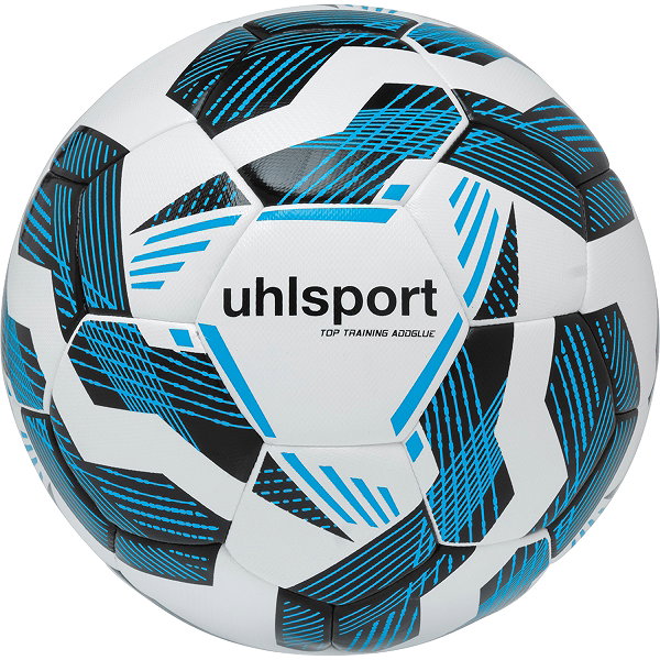 Uhlsport Fairtrade Top Training Addglue Wedstrijd/Trainingsbal - Wit / Zwart / Blauw