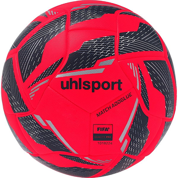 Uhlsport Match Addglue Wedstrijdbal - Fluorood / Marine / Zilver
