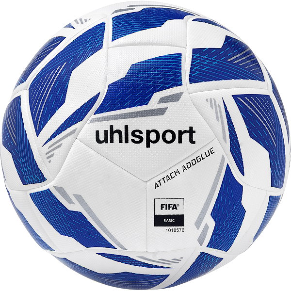 Uhlsport Attack Addglue Ballon De Compétition Et D'entraînement - Blanc / Royal / Bleu