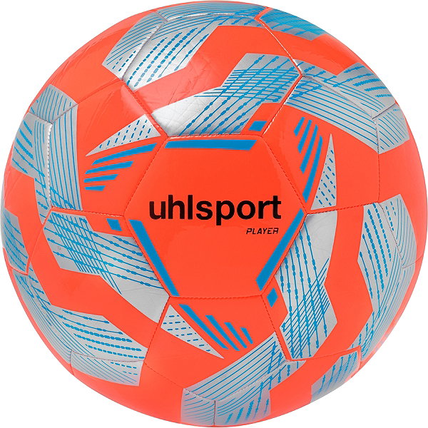 Uhlsport Player Ballon D'entraînement - Rouge Fluo / Argent / Cyan