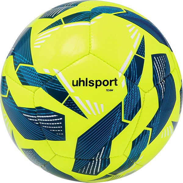 Uhlsport Team Mini Miniballon - Jaune Fluo / Marine / Blanc