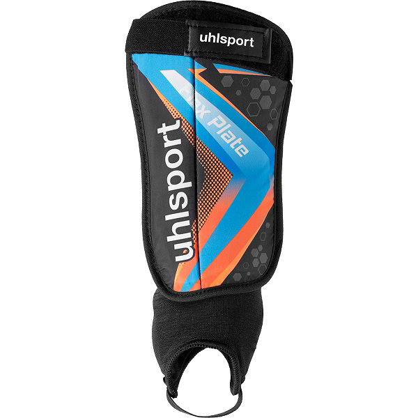 Uhlsport Flex Scheenbeschermer - Zwart / Cyaan / Fluo Oranje