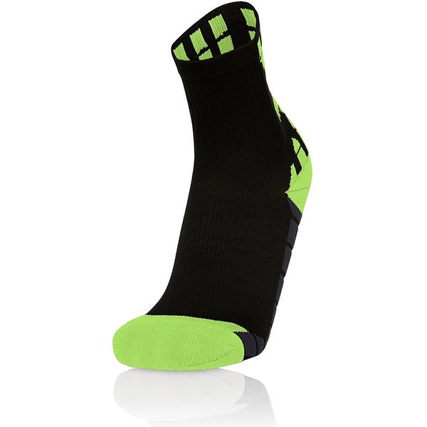 Macron Interval Laufsocken - Schwarz / Neongelb