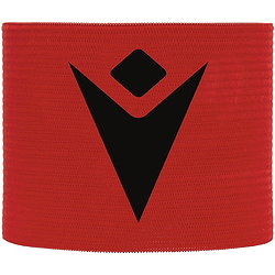 Macron Major Brassard De Capitaine Avec Velcro - Rouge / Noir
