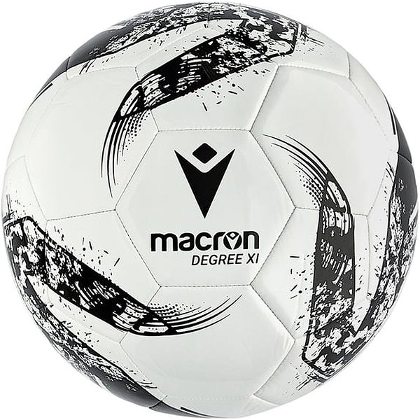 Macron Degree XI (Size 5) Trainingsball - Weiß / Schwarz