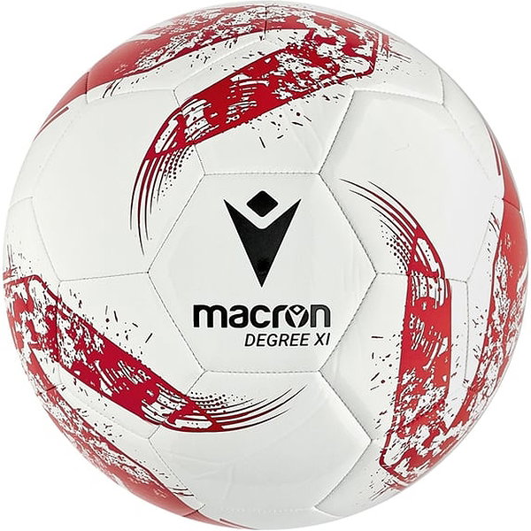Macron Degree XI (Size 5) Trainingsball - Weiß / Rot