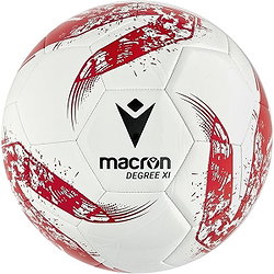 Macron Degree XI (Size 5) Ballon D'entraînement - Blanc / Rouge