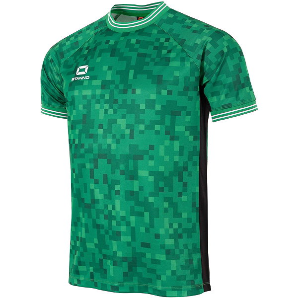Stanno Pixe Pixel Maillot Manches Courtes Enfants - Vert / Noir