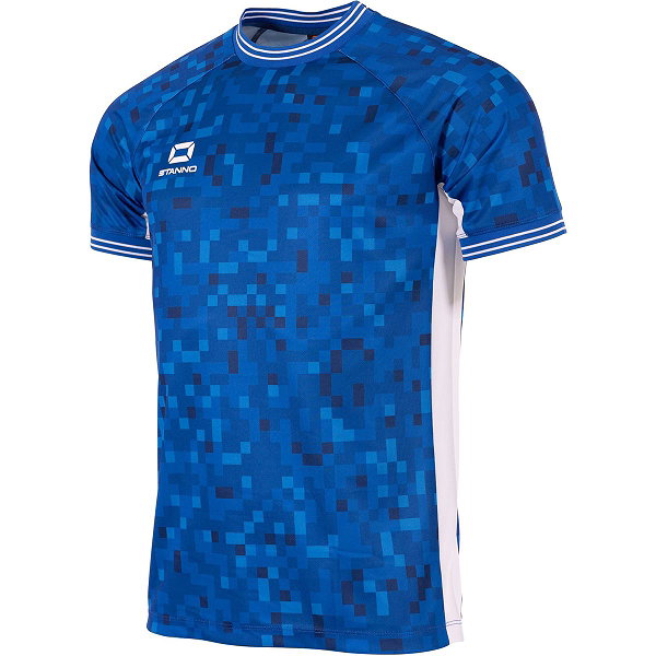 Stanno Pixe Pixel Maillot Manches Courtes Enfants - Royal / Blanc