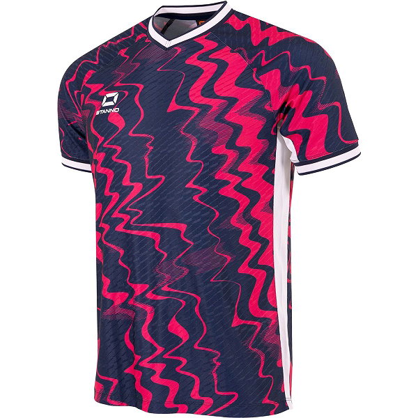 Stanno Wave Maillot Manches Courtes Hommes - Marine / Rose / Blanc