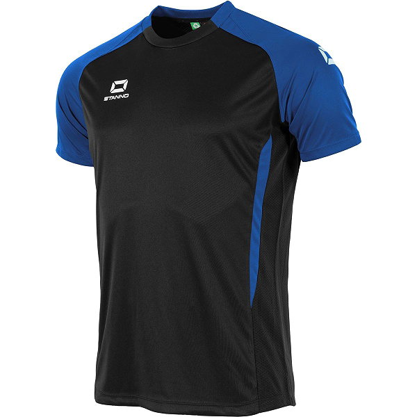 Stanno Stadio Maillot Manches Courtes Enfants - Noir / Royal