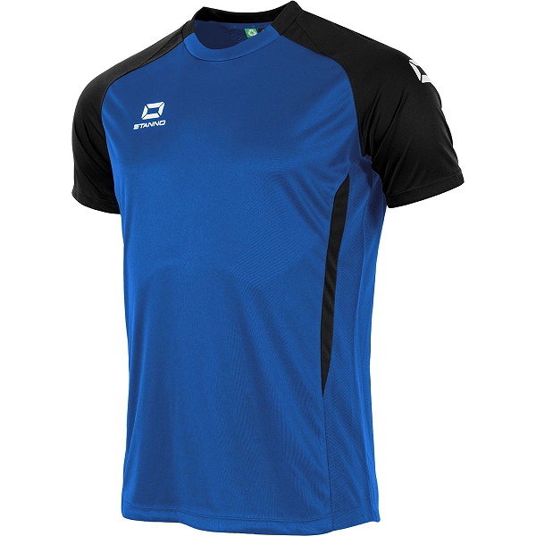 Stanno Stadio Maillot Manches Courtes Enfants - Royal / Noir